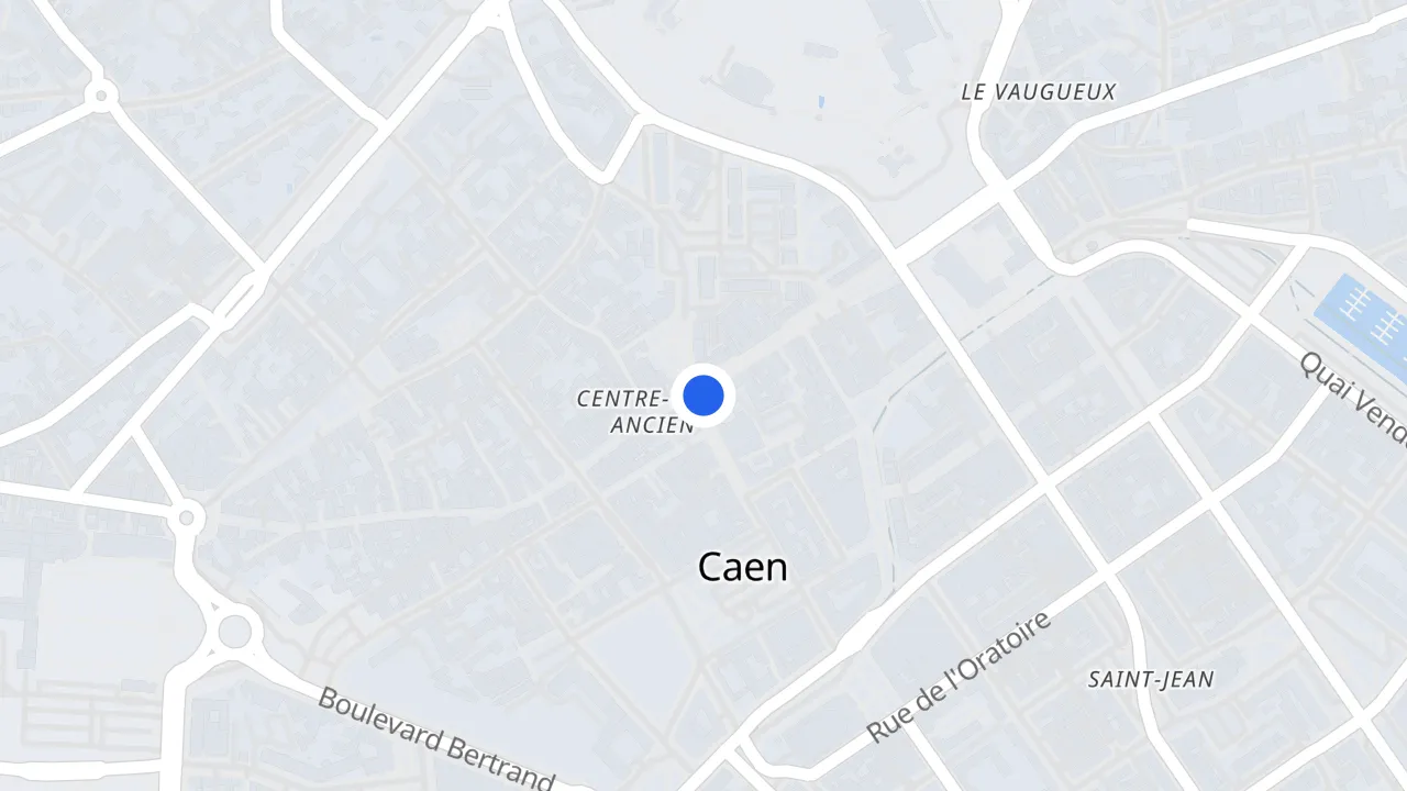 خريطة Caen مع متاجرها المنهوبة