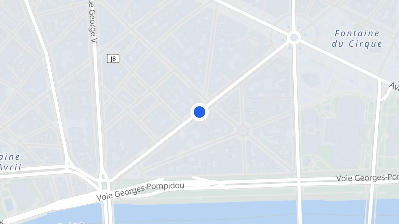 Carte de Paris 8e avec ses commerces pillés