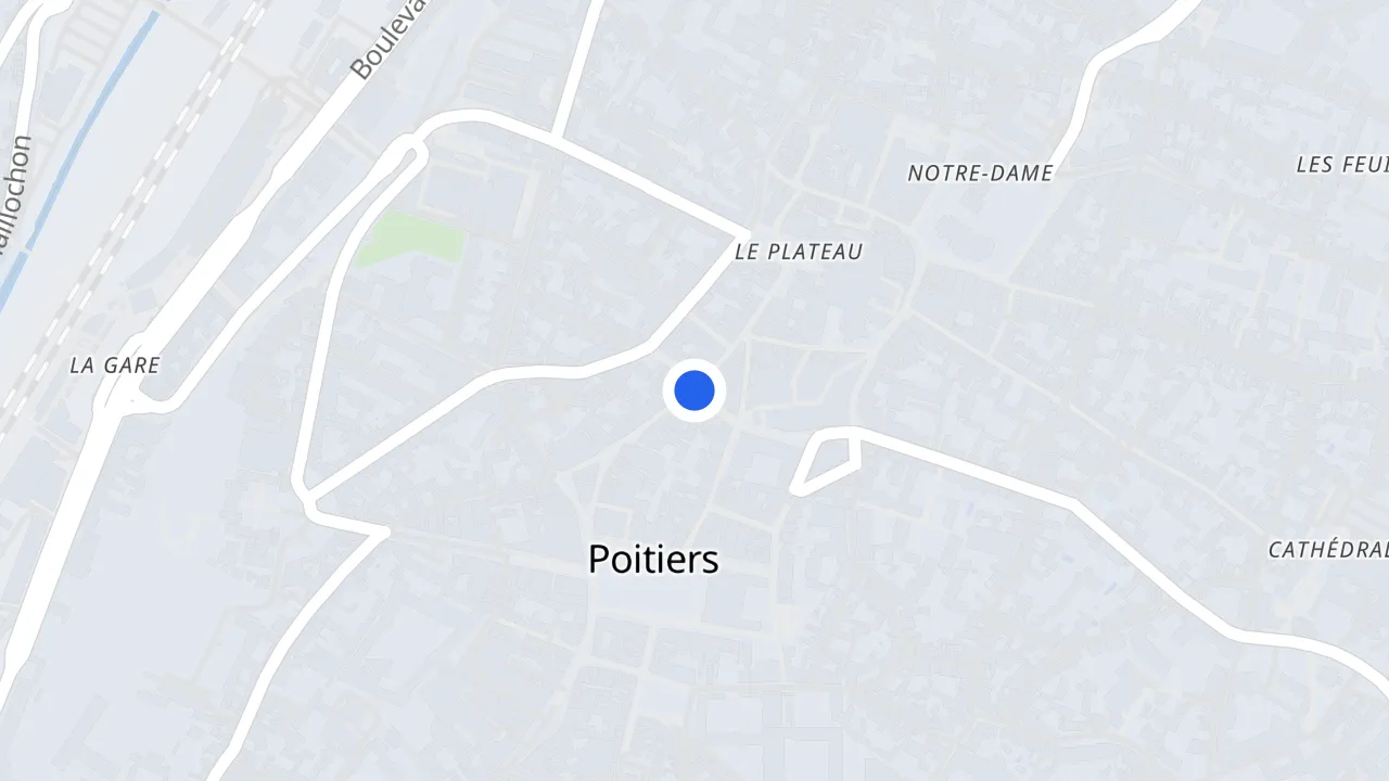 خريطة Poitiers مع متاجرها المنهوبة