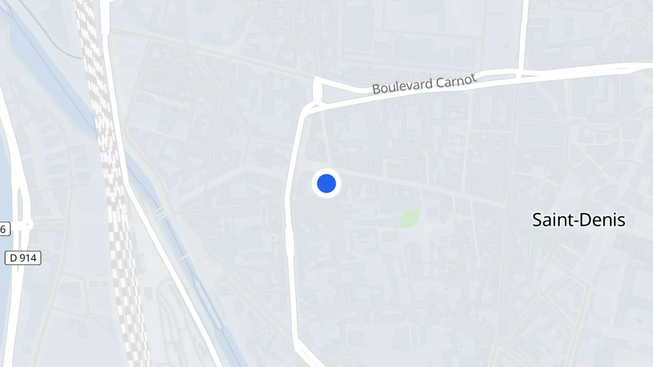 Karte von Saint-Denis mit den geplünderten Geschäften