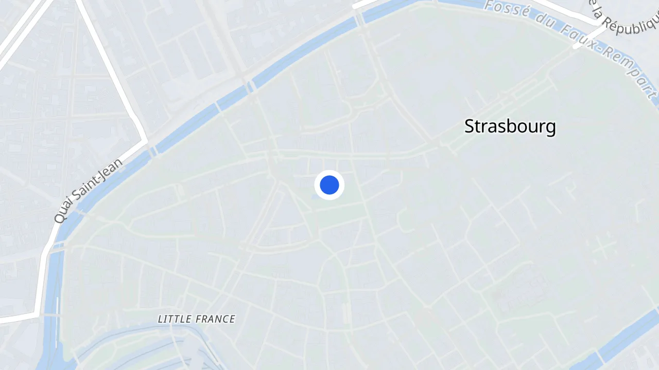 خريطة Strasbourg مع متاجرها المنهوبة